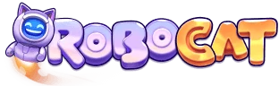 Robocat – logo kasyna z głową robota-kota